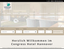 Tablet Screenshot of congress-hotel-hannover.de